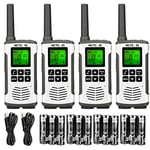 Retevis RT45 Walkie Talkies, Rechargeable USB 2 Way Radio Long Distance,PMR446 License-Free 16CH VOX Led Torch Walkie Talkie Set for School Family Hotel Warehouse(4 Pcs)