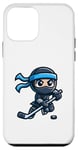 Coque pour iPhone 12 mini Joueur ninja de hockey sur glace