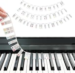 Autocollants Pour Clavier De Piano, 88 Touches Autocollants De Notes De Clavier,Barres De Notes De Piano, Autocollants Amovibles Pour Clavier De Piano Pour Débutant Et Enfants