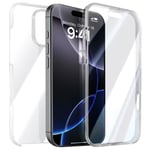 360° fodral för iPhone 16 Pro Max Touch med förhöjd kamerakant Transparent Transparent