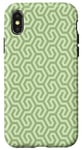 iPhone X/XS Sage Green Interlocking Geometric Line Abstract Pattern Case