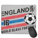 Euro 2016 Football England Ball Grey Customized Designs Non-Slip Rubber Base Gaming Mouse Pads for Mac,22cm×18cm， Pc, Computers. Ideal for Working Or Game
