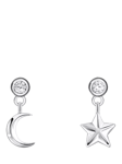 THOMAS SABO Moon & Star Cubic Zirconia Drop Earrings