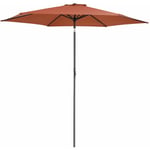 Kingsleeve - Parasol inclinable ø 300cm Parasol en aluminium avec manivelle Protection UV50+ Pare-soleil jardin terrasse extérieur terrakotta (de)