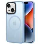 tigratigro Coque pour iPhone 13 Mini, Compatible avec MagSafe, Coque Anti-Chute,Etui Translucide Mat Arrière Housse Fine Antichoc (Sierra Bleue)