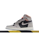 AUCUNE Baskets NIIKE-Air-Jordan 1 Retro mid high SE AJ1 Chaussures de-basket Homme Haute --grey pink-- 348511-923