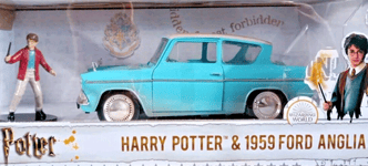 Harry Potter avec voiture Ford Anglia de 1959 - Neuf (boîte légèrement abîmée)