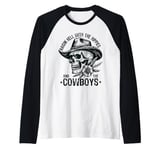 Raisin' Hell With The Hippies And The Cowboys Country Raglan Baseball Tee