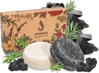 PHOGARY 2PCS Shampoo Bar - Organic Hair Soap (Rosemary+Bamboo Charcoal) Various