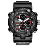 JTTM Montre De Sport pour Homme, La Mode Nouveau Design Montre Analogique Montre Numérique Sports Montre-Bracelet Montre Militaire,Noir