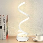 ZMH - Lampe de Chevet Tactile Dimmable led Lampe de Table - 12W Lampe de Table Moderne Salon avec 1.6M Câble Noir Lampe de Bureau en Spirale Design