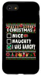 iPhone SE (2020) / 7 / 8 Cute Nice Naughty I was Hangry Christmas Santa Claus Case