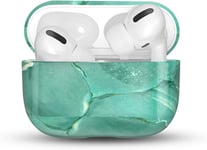 Compatible avec Airpods Pro Housse, Mignon en Marbre PC Dur Airpods Pro Cover Portable et Antichoc Housse de Protection Airpods Pro Écouteur Accessoires pour Airpod Pro Boîtier de Charge-Vert