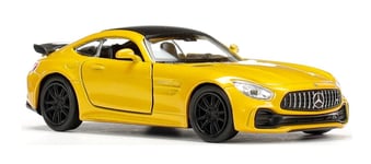 Voiture miniature moulée sous pression Welly Mercedes AMG GT R Gold Yellow...