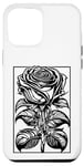 Coque pour iPhone 12 Pro Max Rose romantique avec cadre