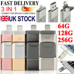 Usb I Flash Drive Disk Storage Memory Stick For Iphone Ipad Pc Ios Android 256gb