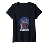 Marvel The Falcon And The Winter Soldier Falcon Retro T-Shirt avec Col en V