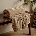 Catherine Lansfield Throw, Polyester, Natural, 130x170cm