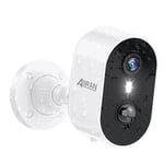 ANRAN 2K Wireless Security Camera Outdoor/Indoor, AI Motion Detection, Color Night Vision Home Security Camera, 2-Way Talk, Spotlight Siren Alarm, Battery Operated Security Camera, Work with Alexa, C2