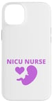 Coque pour iPhone 14 Plus Purple Heart Baby NICU Nurse ICU Fœtus néonatal