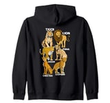 Wildcats Of The World Kids Lion Cheetah Tiger Jaguar Leopard Zip Hoodie