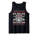 Viking christmas ugly xmas sweater jumper ho-ho-ho rowrowrow Tank Top