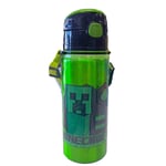 Minecraft Mojang Bouteille Aluminium 600ml con cannuccia Enfants N / Thermique