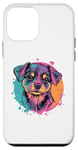 Coque pour iPhone 12 mini Pop Art vibrant pour chiot