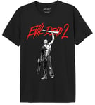 Evil Dead 2 « Poster » MEEDEADTS002 T-Shirt Garçon, Noir, Taille XL