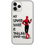 ERT GROUP Coque de téléphone Portable pour Iphone 11 Pro Original et sous Licence Officielle Marvel Motif Spider Man 024 Parfaitement adapté à la Forme du téléphone Portable, partiel imprimé