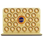 Christmas Advent Calendar Chocolate Holder With Stars- Magical Christmas Countdown - Large Stand Fits Terry's Chocolate Orange, Ferrero Rocher - Reusable (Chocolates Not Included) (Snowflake Design)