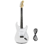 Guitare Electrique Johnny Brook Blanche + Câble Jack 6.35mm