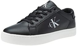 Calvin Klein Jeans Men Cupsole Trainers with Logo, Black (Black), 40