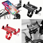 Bicycle Bike Handlebar Phone Mount Bracket Holder Clip C Red