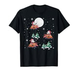 Xmas Tree Santa Riding Armadillo Funny Christmas T-Shirt