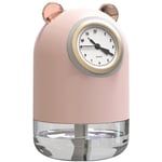 Nouvel Animal de Compagnie Mignon à Double Vaporisation usb Mini Horloge Humidificateur Maison Chambre Muet Petite Grande Capacité Rose