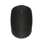 Logitech M171 Wireless Mouse for PC, Mac, Laptop, 2.4 GHz with USB Mini Receiver, Optical Tracking, 12-Months Battery Life, Ambidextrous - Black