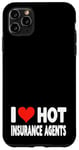 Coque pour iPhone 11 Pro Max I Love Hot Insurance Agents - Heart - Life Home Auto Insure