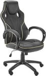 X-Rocker Maverick Gaming Chair, Ergonomic Racing Desk Chair with Armrest, Computer Swivel Chair with Back Support, Adjustable Height, Comfortable Chair with Lumbar Support Curve - BLACK/GOLD