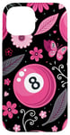 iPhone 15 Retro Pink Lucky Disco 8 Ball For Women Case