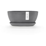 Ecopots - Soucoupe Sofia Gris - 25,6 x 11,7 x h. 3 cm