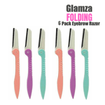 Eyebrow Shaver Dermaplaning Tool Facial Hair Removal Women Folding Razor 6 Pack