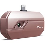 TOPDON TC002 Thermal Imaging Camera for iOS, 256x192 IR Resolution Thermal Imager with Secondary Analysis, Infrared Test Report, Temp Alarm, -4°F~1022°F TEM Range for iPhone and iPad (Pink)