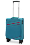 Pierre Cardin Caspienne 55cm Softside Carry-On Suitcase Turquoise