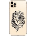 Coque Iphone 12 MINI lion fleur jungle