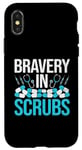 Coque pour iPhone X/XS Bravery In Scrubs Infirmière