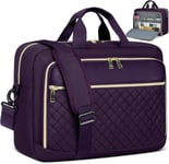 Sacoche pour Ordinateur Portable Femme 17.3 Pouces Grand Sac Pc Portable Housse Ordinateur Imperméable Mallette Sacoche Bandoulière Sacoche Porte Document pour Travail Affaires Université