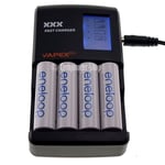 VAPEX FAST LCD Charger for AA / AAA rechargeable NiMH batteries