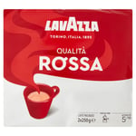 Lavazza Qualita Rossa Ground Espresso Coffee for Moka 5/10 Box 2x250g