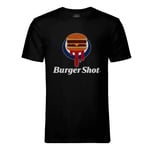 T-Shirt Homme Col Rond Burger Shot Geek Jeux Video Los Angeles